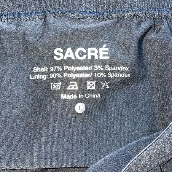 Sacre Serena Athletic Skirt Womens Tennis Pickleball Skort Black Size Large - Picture 5 of 6